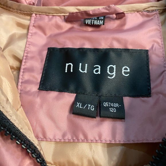 Nuage Long Puffer Jacket – Women’s XL – Rose Pink Hooded Coat - Picture 5 of 11